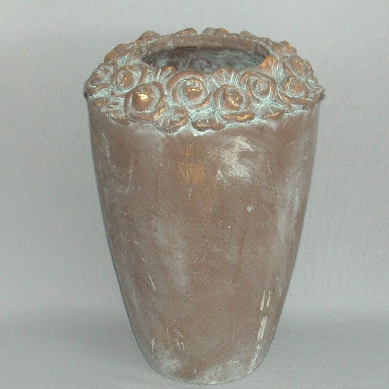 Elegant 32CM tall bronze vase, perfect for displaying fresh flowers or as a stunning decor piece in any room.