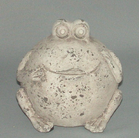 Vibrant 14cm Happy Frog ornament, crafted for joyful home decor, perfect for gardens and indoor displays.