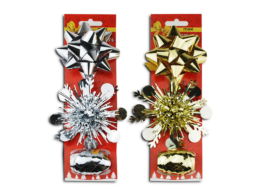 Colorful Christmas ribbon bows in assorted packs for festive gift wrapping and holiday decor enhancement.