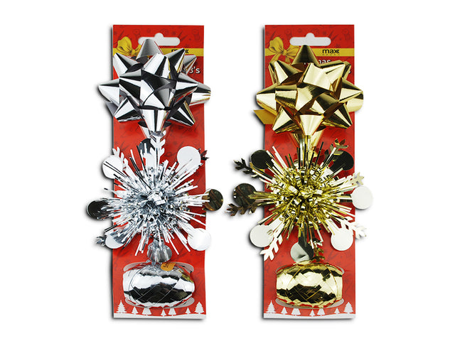 Colorful Christmas ribbon bows in assorted packs for festive gift wrapping and holiday decor enhancement.