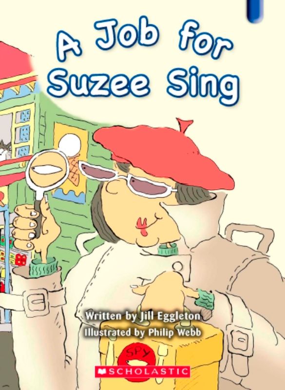 Paperback book "A Job For Suzee Sing" featuring mystery and espionage adventures for young readers, illustrated by Philip Webb.