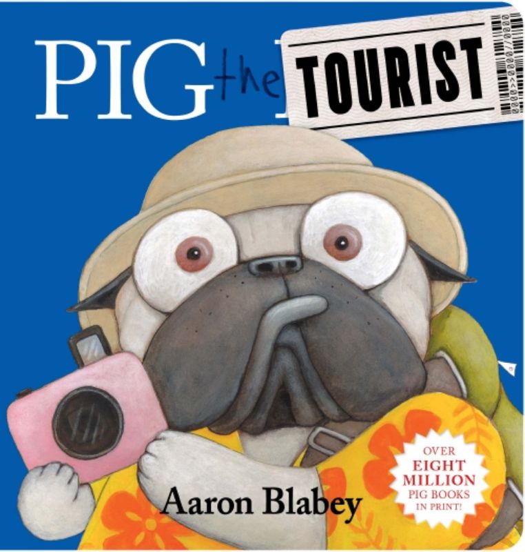 Brightly illustrated board book featuring Pig the Pug on whimsical travel adventures for toddlers. Perfect for storytime!