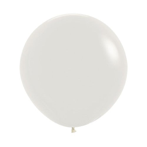 Pack of 10 Sempertex 60cm pastel dusk cream latex balloons, perfect for elegant celebrations and versatile for indoor/outdoor use.