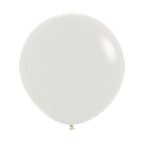 Pack of 10 Sempertex 60cm pastel dusk cream latex balloons, perfect for elegant celebrations and versatile for indoor/outdoor use.