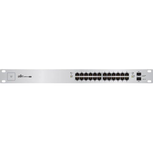 Ubiquiti UniFi 24-Port Switch - 250W, featuring Gigabit Ethernet, PoE+ support, and two SFP ports for efficient network management.