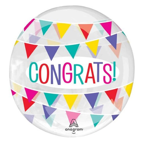 Vibrant Printed Clearz Congrats Banner featuring a bold 'Congrats' message, perfect for celebrations and easy to hang.