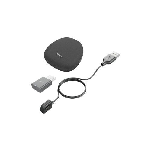 Portable Accessory Kit for Yealink WH62/WH66, featuring DECT Dongle, Charging Cable, and stylish Carry Bag for seamless connectivity.