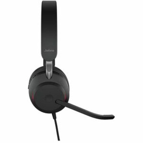 Jabra Evolve2 40 SE USB-C MS Stereo headset, featuring noise-cancellation and comfort for professionals during calls and meetings.