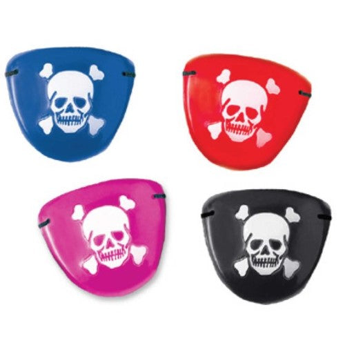 Set of 4 fun pirate eye patches for costumes, play, or themed events, crafted for comfort and creativity.