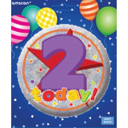 Vibrant 2nd birthday badge, perfect for celebrations, photoshoots, and creating lasting memories for your little one.