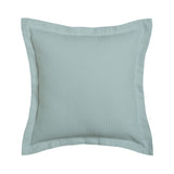 Platinum Ascot Surf Square Cushion (45cm) with textured waffle weave, tailored edges for elegant home decor.