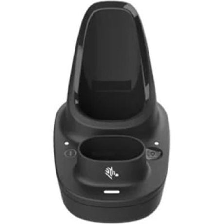 Zebra Cradle Docking Station in Midnight Black for CS60/CS6080 scanners, features single-slot charging and data sync.