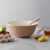 Mason Cash Cane Mixing Bowl 29cm, durable earthenware, perfect for mixing, kneading, and baking with an ergonomic design.