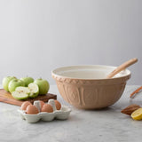 Mason Cash Cane Mixing Bowl 32cm, durable earthenware, perfect for baking large batches, microwave and dishwasher safe.