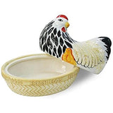 Mason Cash Mother Hen Nest, a multicolored earthenware egg holder, blending rustic charm with modern kitchen functionality.