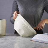 Mason Cash white 29cm mixing bowl with ergonomic grip, stable design, and excellent aeration for baking enthusiasts.