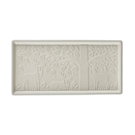 Mason Cash In The Forest Medium Serving Platter, 30x15cm, features intricate nature-inspired design, perfect for serving hot and cold foods.