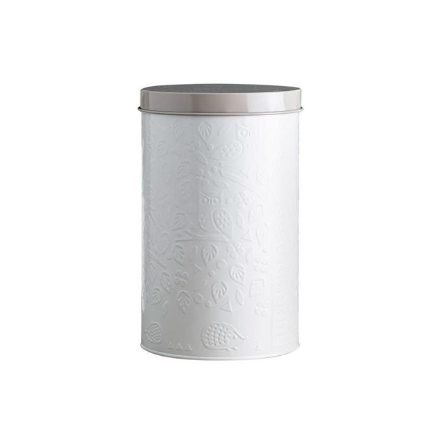 Mason Cash In The Forest Storage Canister 4.9L with embossed forest scenes, ideal for stylish kitchen organization.