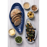 Mason Cash Nautical Large Shell Platter, 41cm stoneware serving dish with elegant shell design for coastal-themed dining.