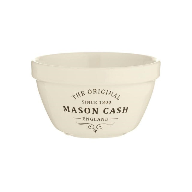 Mason Cash Heritage Pudding Basin, 16x9cm, stoneware, chip-resistant, ideal for steaming and serving puddings, microwave safe.