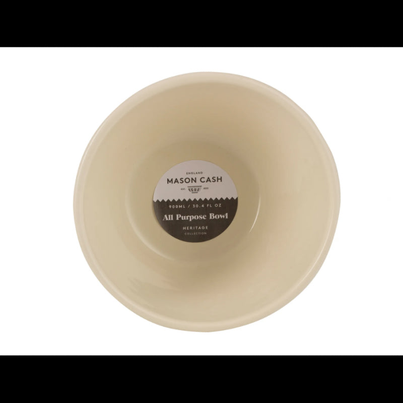 Mason Cash Heritage Pudding Basin in stoneware, 16x9cm, ideal for steaming puddings, chip-resistant, versatile, and microwave safe.