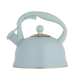 Pastel blue Typhoon Living Otto stove top kettle, 1.8L capacity, whistling mechanism, soft touch handle, elegant design.