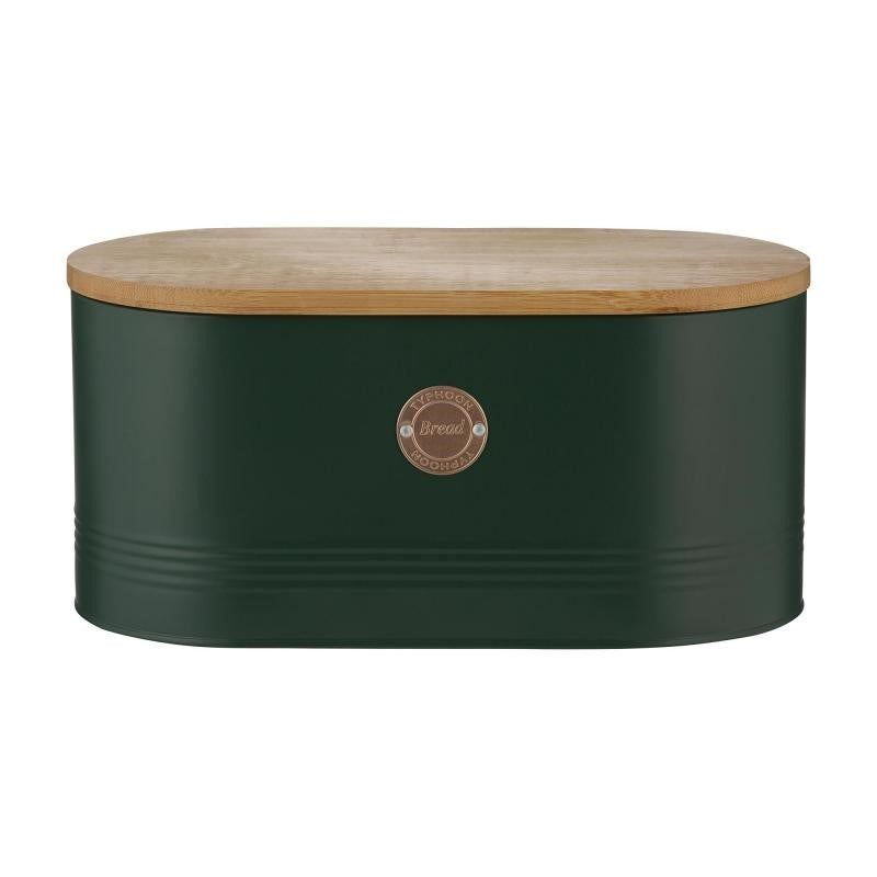 Vibrant green Typhoon Living bread bin, 7.5L capacity, stylish design, keeps bread fresh and adds color to your kitchen.