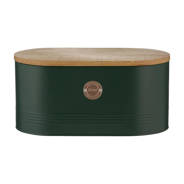 Vibrant green Typhoon Living bread bin, 7.5L capacity, stylish design, keeps bread fresh and adds color to your kitchen.