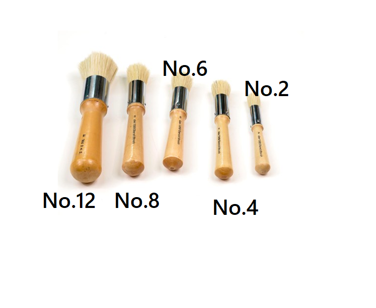 Das Stencil Brush S1368 No.6 for precise stencil application in painting, featuring durable bristles and an ergonomic handle.