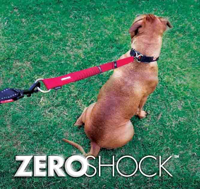 Black 60cm dog leash extension featuring Zero Shock Technology for comfort, control, and safety during walks.