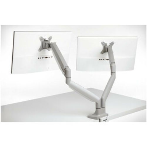Kensington SmartFit Mounting Arm for Monitor - Silver Grey - 2 Display Support