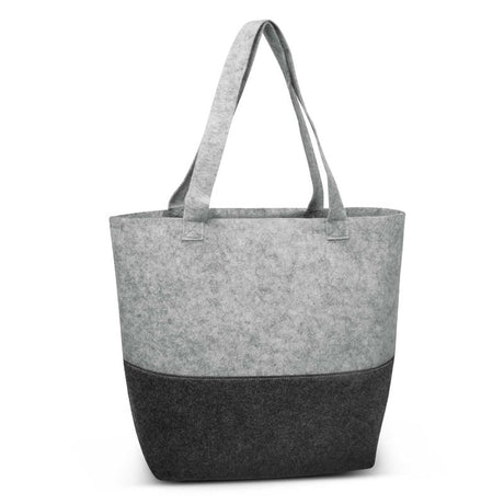 Set of 5 stylish grey tote bags with long handles and expandable gusset, perfect for shopping and everyday use.