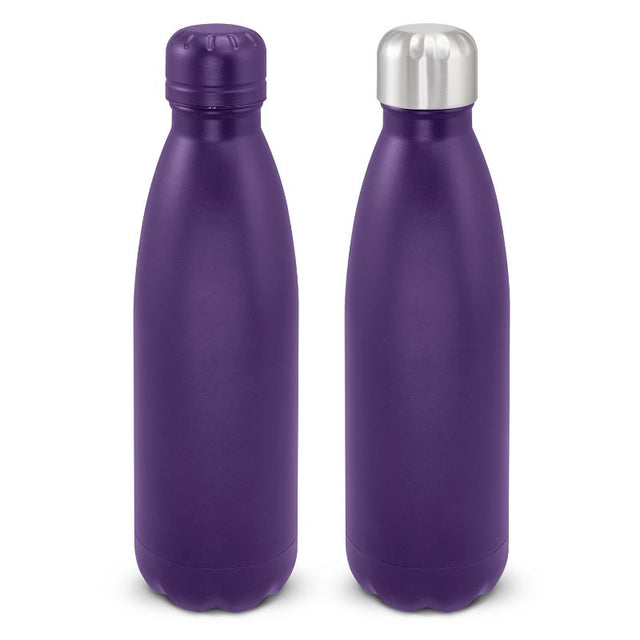 Purple powder-coated 500ml vacuum bottle, double wall insulated for 24-hour cold and 12-hour hot beverages.