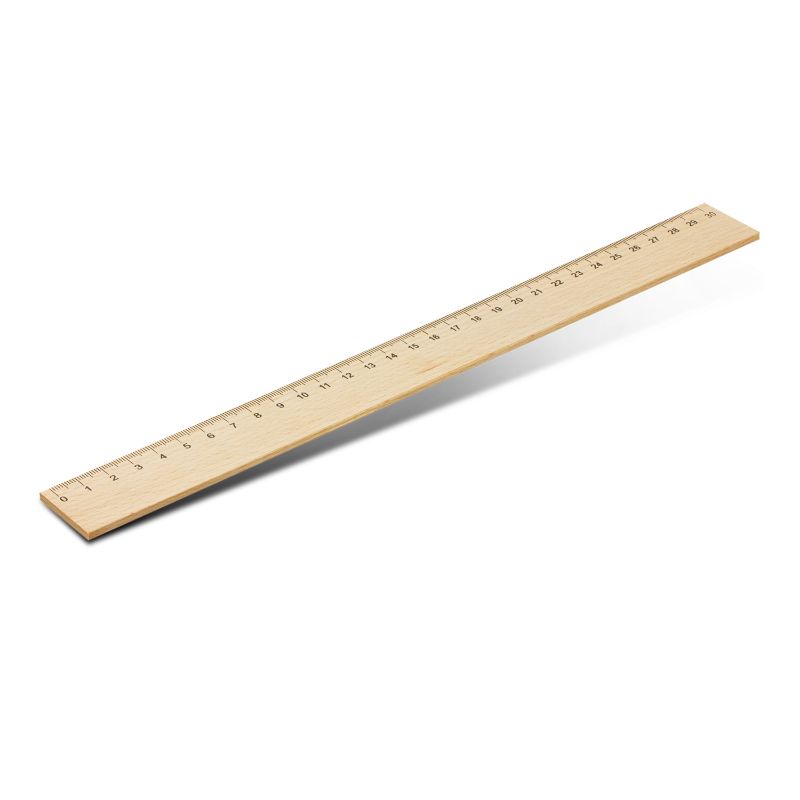 Wooden Ruler - 30cm Natural (Set of 10)