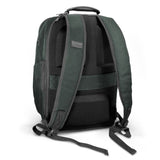 Charcoal Titleist Players Backpack with adjustable straps, spacious compartments, and side drink sleeves for golfers and travelers.