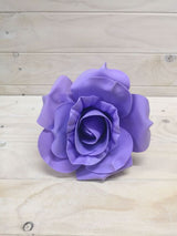 Large 20cm purple artificial flower head, ideal for home decor, weddings, and lasting floral arrangements.