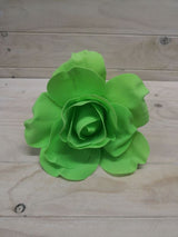 Vibrant 20cm green artificial flower head, lifelike and perfect for home decor, events, or floral arrangements.