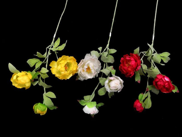 Lifelike artificial peonies in vibrant colors, perfect for elegant home decor and versatile arrangements without maintenance.