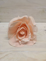 Large 20cm peach artificial flower head, lifelike design perfect for home decor, centerpieces, and events.