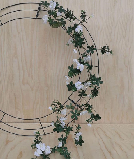 White Azalea Flower Garland, 1.8m long, ideal for elegant decor at weddings and parties, featuring realistic faux blooms.