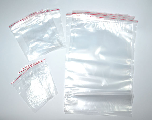 Clear Plastic Resealable Bags 100 x 130mm, pack of 500, ideal for organizing small items with durable, moisture-resistant material.
