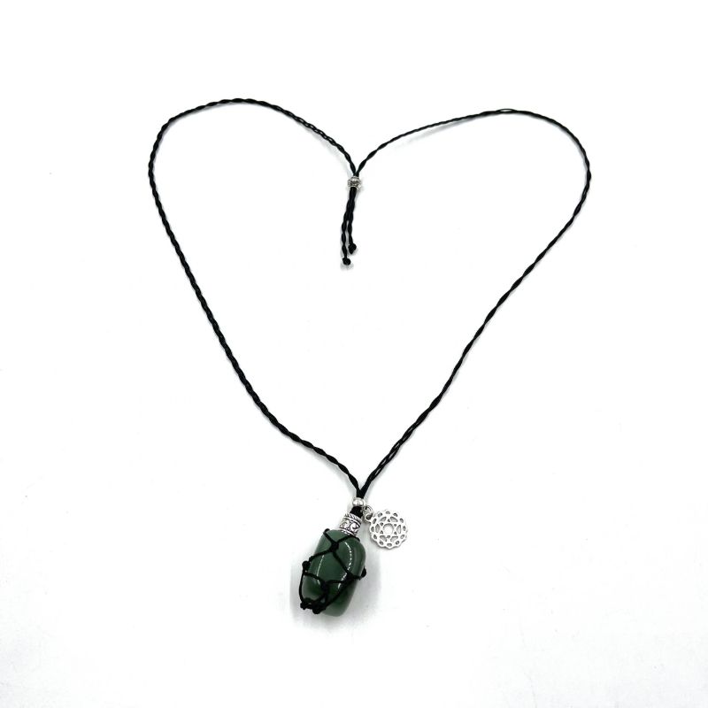 Necklace - Braided Stone Aventurine