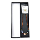 Goldstone Solar System Necklace featuring sparkling beads and planet designs, perfect for astronomy enthusiasts and stylish looks.