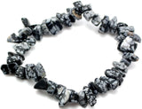 Set of 6 Snowflake Obsidian bracelets for Capricorns, promoting clarity, compassion, and emotional balance.