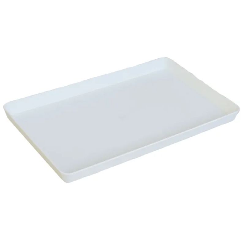 White sandwich tray, 275mm x 175mm x 20mm, perfect for serving sandwiches and finger foods at gatherings or picnics.