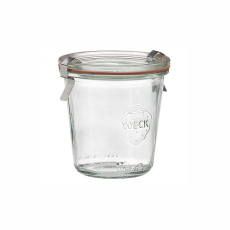 Set of 12 Weck glass jars with lids, 60x70mm, ideal for preserves, desserts, and stylish presentation.