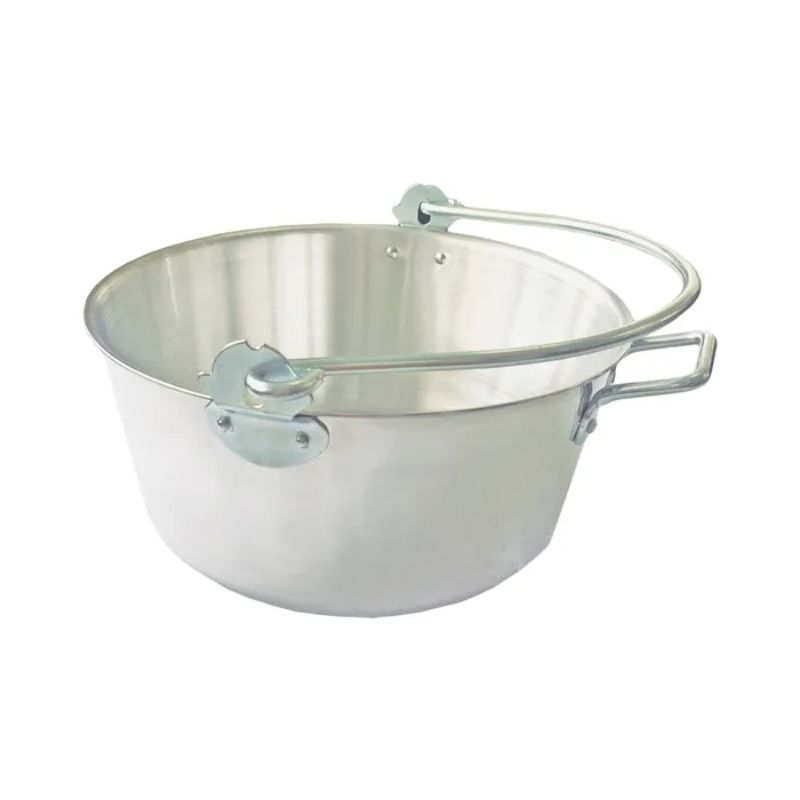 30cm 7.5ltr aluminium preserving pan designed for even heat distribution, ideal for making jams and fruit preserves.