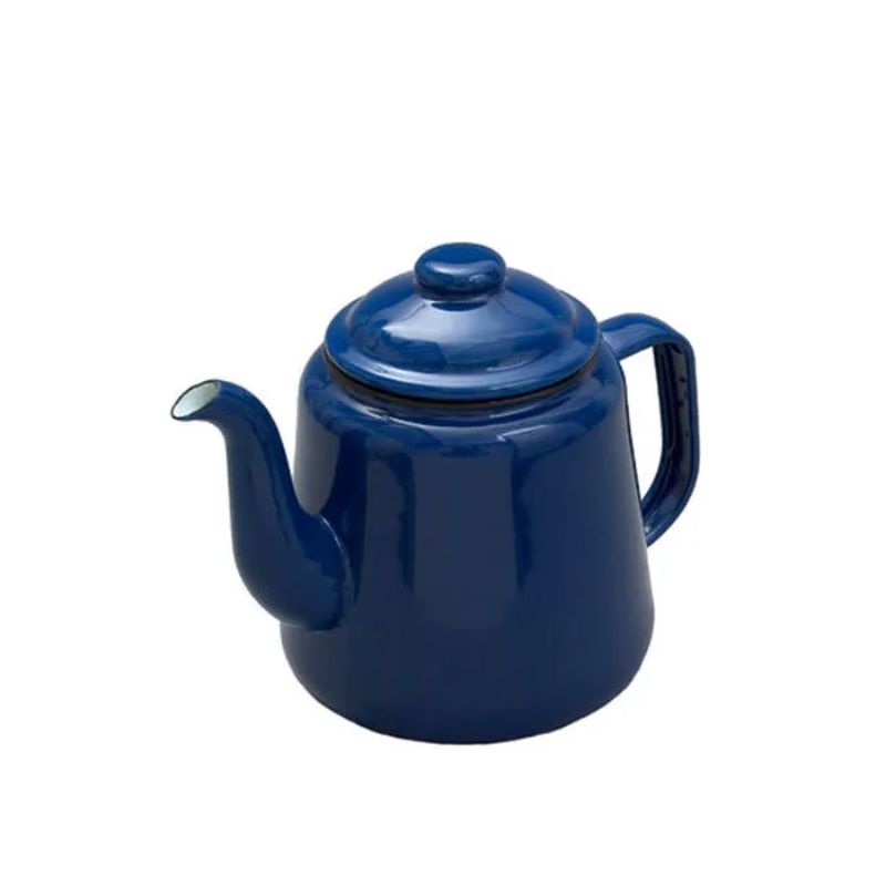 Blue Falcon Enamel Teapot, 1.5 litres, vintage charm, durable, perfect for stylish tea serving and kitchen decor.