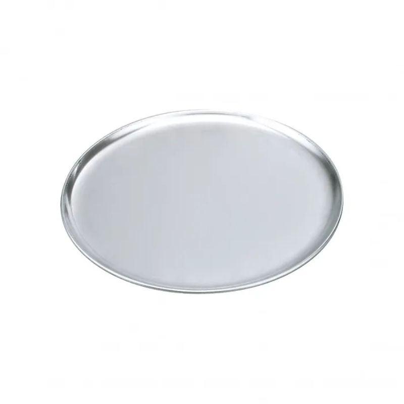 Aluminium pizza plate with a 330mm diameter, perfect for creating crispy personal pizzas and appetizers.