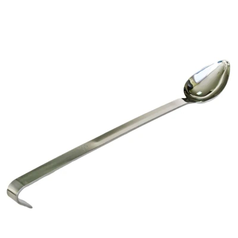 Stainless steel 46cm stew spoon, perfect for soups and sauces, with ergonomic grip and dishwasher-safe design.